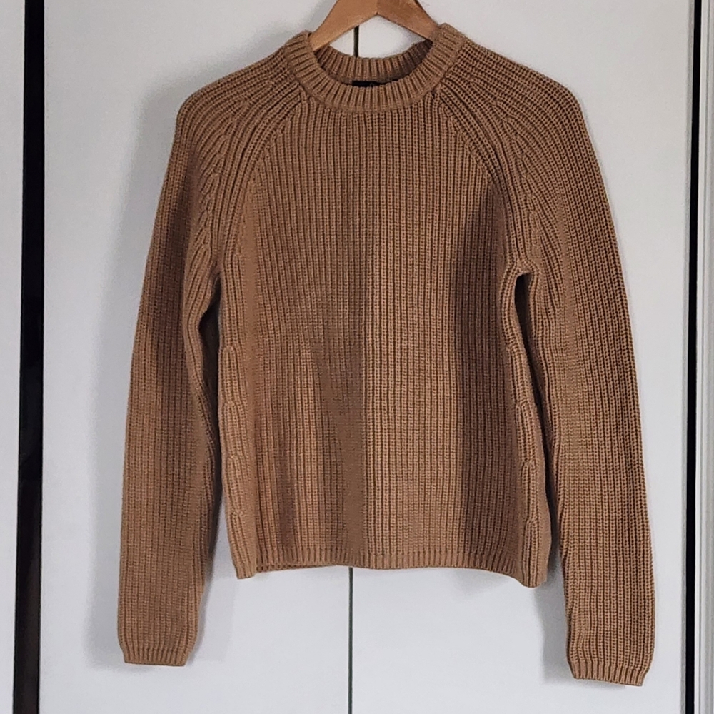 Quince Classic Tan Crew Neck Sweater
